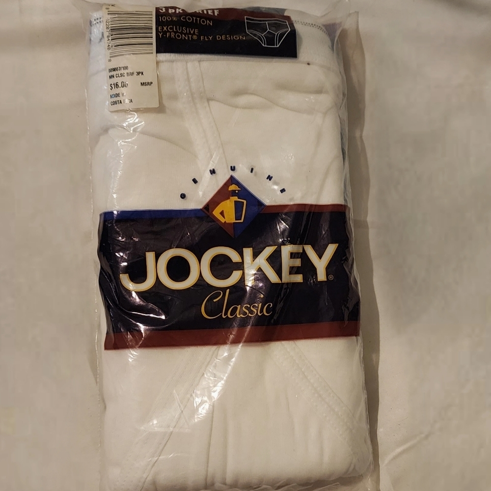 Vintage Jockey Briefs 42 Cotton Underwear 3 Pr 90s